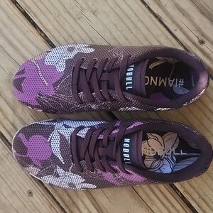 Nobull Magnolia Outwork Low Top Purple Flowers Cross Trainers Women Size 8
